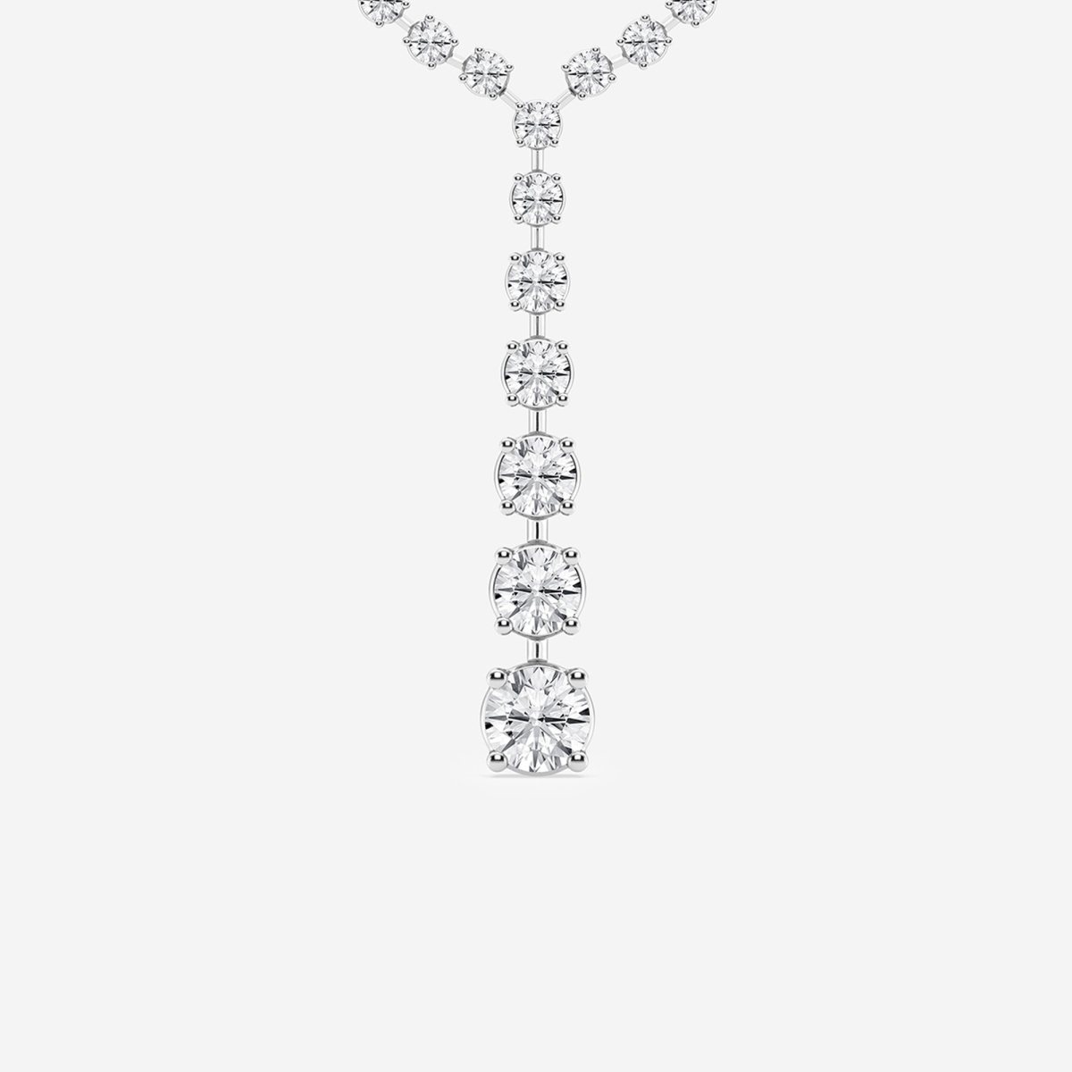 Additional Image 1 for  19 5/8 ctw Round Lab Grown Diamond Lariat Tennis Necklace